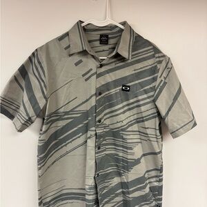Oakley Men's Olive Striped Shirt